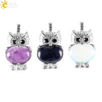 Necklace Pendant Owl Women Crystal