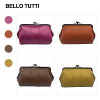 BELLO TUTTI 2022 New Women Genuine Leather Sheepskin Mini Coin Purses Men Metal Hasp Short Key Wallets Card&amp;ID Holder Money Clip