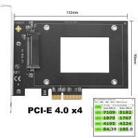 IOCREST U2 PCIe 4.0X4 Riser อะแดปเตอร์ขยายการ์ด PCI Express 4x U.2 SFF-8639อะแดปเตอร์สำหรับ In 2.5 "NVMe U2 SSD