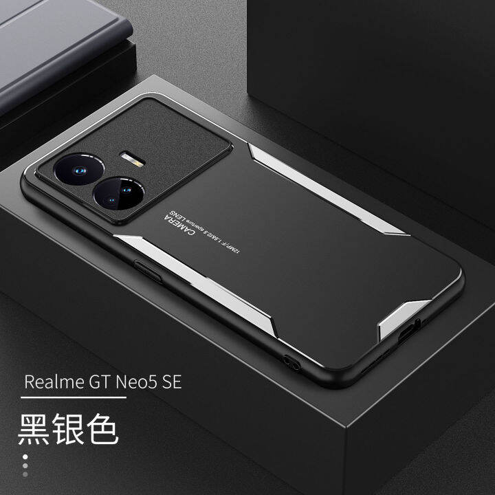 ฝาหลังโลหะแฟชั่นที่สร้างสรรค์สำหรับ-realme-gt-neo-5-se-neo5-gt3เคลือบกันกระแทกเคสมือถือสำหรับ-realmi-neo-5-s-e-ฝาครอบกันลื่น