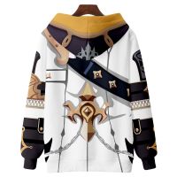 *Hot Sale* Genshin Impact Hu Tao Hoodies Men Clothes Zipper Cartoon Kawaii Anime Sweatshirt