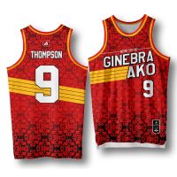 2023 newpba JERSEY basketbal gine เสื้อบาสเก็ตบอล gine thompson Red Full sublimation JERSEY ฟรีชื่อและหมายเลขผู้ชายเด็กระบายอากาศ drifit กีฬาเสื้อกั๊กด้านบน: