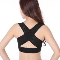 Ladies Women Adjustable Shoulder Back Posture Corrector Chest Brace Support Belt-Black