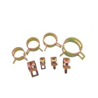 free shipping 10pcs Hose Clamps Fuel Hose Line Water Pipe Clamp Hoops Air Tube Fastener Spring Clips M6-25mm