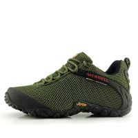 Original Merrell รองเท้าผู้ชาย Breathable ตาข่ายตั้งแคมป์กีฬากลางแจ้ง Aqua รองเท้าสำหรับหญิง Mountaineer ปีนเขารองเท้าผ้าใบ