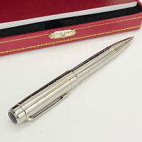 Ct Luxury Ballpoint Pens Silver Lattice Metal Comfortable Writing Stationery Pens