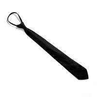 Korean casual plain color lazy man zipper tie teenage student couple small tie business professional tie man