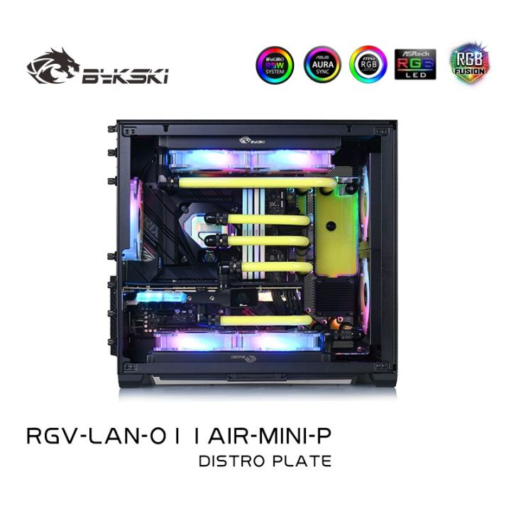 bykski-rgv-lan-o11air-mini-p-แผ่น-distro-สำหรับ-lianli-o11-air-mini-case-waterway-board-reservoir-water-tank-pump-for-pc-cooling