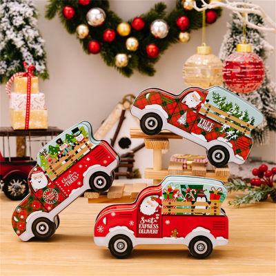 Beusia Beusia รถกล่องลูกอมรถการตกแต่งคริสต์มาสที่สร้างสรรค์กล่องของขวัญรถของขวัญเด็ก