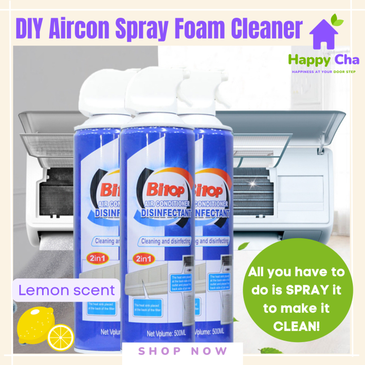 Happy Cha Lemon Scent Aircon Cleaner Spray Foam For Window Type I