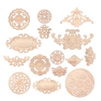 【YF】☋  European Wood Carved Crafts Appliques Frame Wall Door Carving Decoration