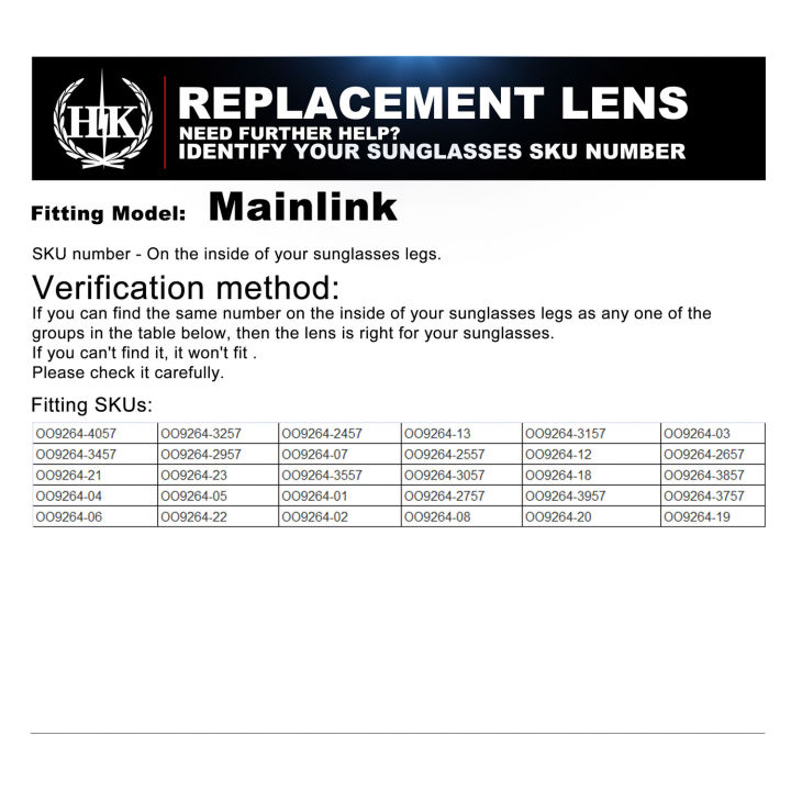 แว่นตากันแดด-hkuco-เปลี่ยนเลนส์-polarized-สำหรับ-mainlink-แว่นตากันแดด-intl