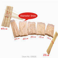 50Pcs 15 ~ 40ซม. 3มม. ไม้ไผ่ใหม่ทิ้งไม้ BBQ Party Skewers ไม้ไผ่ธรรมชาติ Sticks เนื้ออาหารบาร์บีคิว Sticks อุปกรณ์เสริม