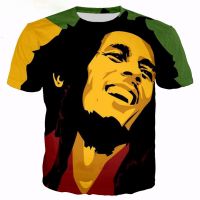 ฤดูร้อนแฟชั่นใหม่ hip hop เสื้อยืด reggae originator BOB Marley 3D พิมพ์ผู้ชายผู้หญิง Casual O-Neck T เสื้อ