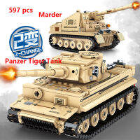 2023ทหารเยอรมัน Tiger Tank Panzer รัสเซีย T90S BMPT MERKAVA 4 US dley รถ Marder รุ่น Building Blocks สงครามกองทัพของเล่น