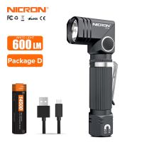 Nicron ไฟฉาย Led B74E(N7) แฮนด์ฟรี น้ํามันเชื้อเพลิงคู่ 90° ไฟฉาย แบบคลิปหนีบ 600LM IP65 กันน้ํา B74e(N7)