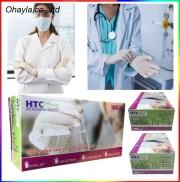 Combo 2 hộp găng tay y tế HTC Gloves không bột, cao su Latex màu trắng