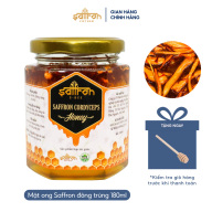 Saffron Cordyceps Honey - Mật Ong Saffron Đông Trùng Hạ Thảo 180ml lọ SAFFRON VIỆT NAM tặng kèm cây gỗ lấy mật thumbnail