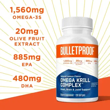 Omega Krill Complex Lemon Flavor 120 Softgels 1560mg Omega 3