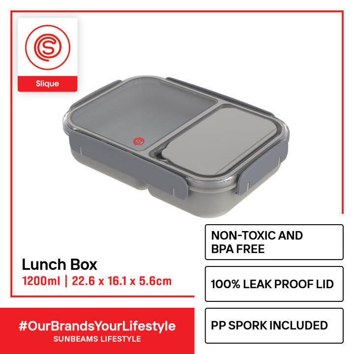 SLIQUE Premium Lunch Box for Adult & Kids, Bento Box, School Lunch Box