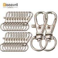 1/5/10/20pcs Gold Silver Plated Lobster Clasp Hooks Split Key Ring Swivel Connector Carabiner for Jewelry Findings Making DIY