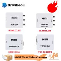 Grwibeou HDMI Ke RCA Converter AV/CVSB L/R Video Box HD 1080P AV2HDMI Mendukung NTSC PAL Output HDMI Ke VGA Video Converter