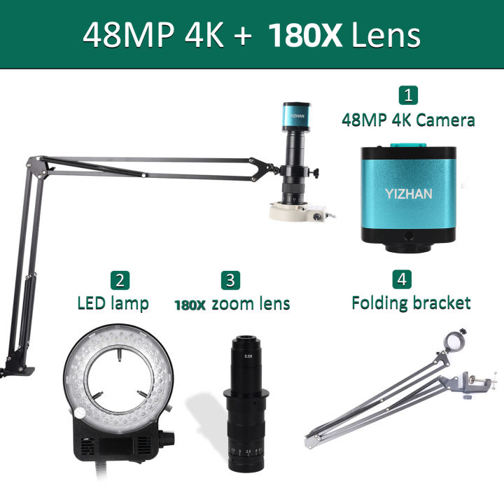 48mp-1080p-fhd-กล้องจุลทรรศน์ดิจิตอล180x-c-mount-เลนส์-hdmi-usb-อุตสาหกรรมอิเล็กทรอนิกส์กล้องจุลทรรศน์กล้องสำหรับซ่อมโทรศัพท์บัดกรี
