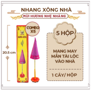 Combo 5 Hộp Nhang Xông Nhà Cuối Năm, Mang May Mắn Tài Lộc Vào Nhà