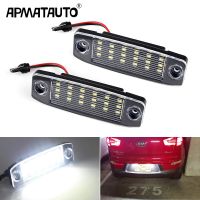 2ชิ้นคุณภาพสูงไร้ข้อผิดพลาดไฟป้ายทะเบียนรถยนต์18LED สำหรับ Hyundai Kia Sportage สำหรับ Sonata 10 Sonata YF GF 10 Canbus สีขาว