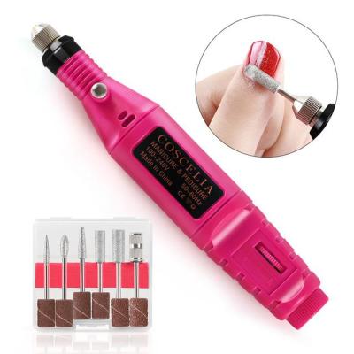 1 Set Professional Power Manicure Machine Nail Pen Manicure Nail Tools Nail Drill 6 Bits Nail Drill Machine