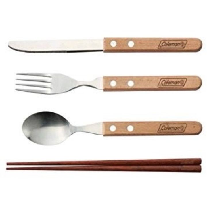 coleman-jp-cutlery-set-iv-มีด-สแตนเลสและด้ามไม้ธรรมชาติ