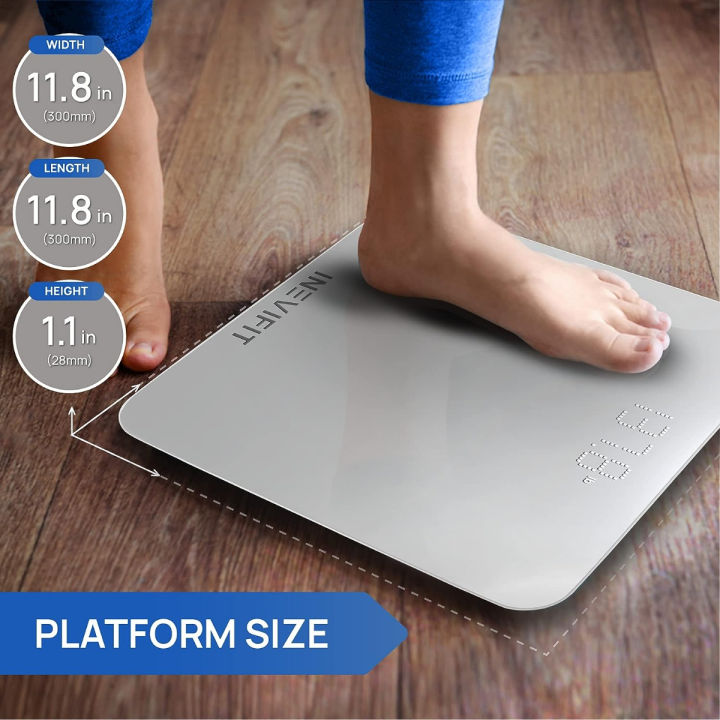 inevifit-bathroom-scale-highly-accurate-digital-bathroom-body-scale-measures-weight-up-to-400-lbs-includes-batteries