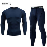 Quick Dry Mens Thermal underwear Sets Running Compression Sport Suits Basketball Tights Clothes Gym Fitness Jogging Sportswe