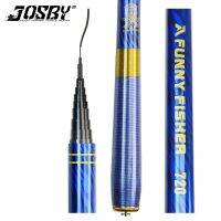 JOSBY 2.7/3.6/4.5/5.4/6.3/7.2M Carp Fishing Rod Hard FRP Carbon Durable Ultra Telescopic Pole