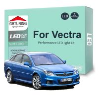 11ชิ้นชุดหลอดไฟเสริมไฟเก๋ง LED สำหรับ Vauxhall Opel Vectra C GTS ห้องนั่งเล่นคฤหาสน์2003-2008รถยนต์ไฟ LED อ่านหนังสือหีบฝาทรงโค้ง Canbus