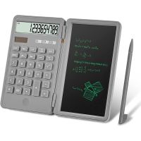 Scientific Calculator With Writing Tablet 12-Digit Digital Desktop Calculator With Erasable Writing Board