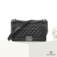 CHANEL BOY 10_ BLACK CAVIAR RHW