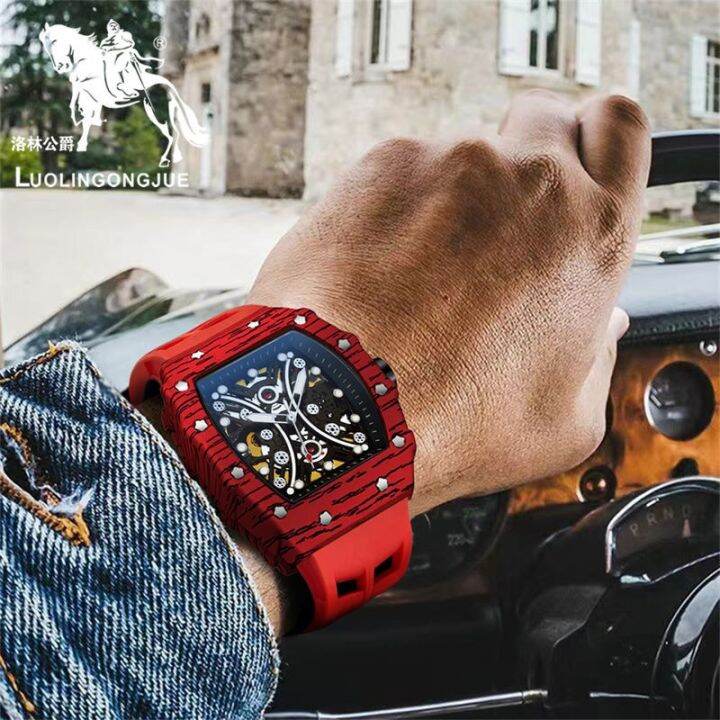 Richard with hollow out automatic mechanical watch the tourbillon