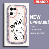 เคส JIUMOO สำหรับ OPPO Reno 7 4G Reno 8 4G F21 Pro,เคสการ์ตูนกระต่ายน่ารักลายคลื่นน้ำแบบนิ่มดั้งเดิมเคสโทรศัพท์คลุมทั้งหมดตัวปกป้องกล้องถ่ายรูปเลนส์เคสฝาหลังกรอบกันกระแทก