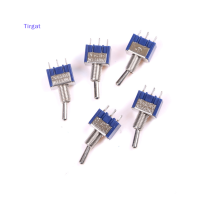 ?【Lowest price】Tirgat 5pcs ON-OFF-ON 3Pin 3ตำแหน่ง MINI LATCHING SWITCH AC 125V/6A