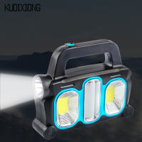 KUDIXIONG Lampu Tenaga Surya ไฟแบบพกพาไฟฉายไฟตั้งแคมป์แบบชาร์จไฟได้ไฟ Led สำหรับตั้งแคมป์กลางแจ้ง Led ไฟฉุกเฉินใช้ในครัวเรือน