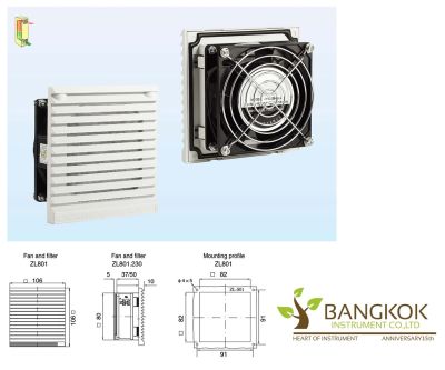 Vanto  พัดลมระบายความร้อนในตู้คอนโทรล Fan with Filter 801.230 (106x106mm.)