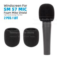 2ชิ้นโฟมกันลมฟองน้ำกันลมไมค์โล่สำหรับ SHURE SM57 SM 57 LC 57LC SM57LC ไมโครโฟนป้องกันฟิลเตอร์ป็อปแผ่นบังแดดติดกระจกหน้ารถ