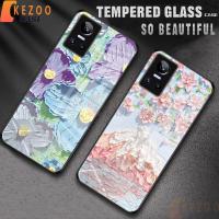 ภาพวาดสีน้ำมันดอกไม้ Realme GT Neo 3เคสโทรศัพท์ปลอกกระจกแข็งกันกระแทก1011