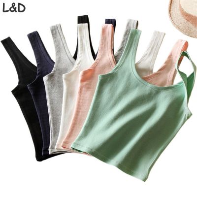 ▧♧✙ Korean Womens Short Cropped New 2022 Fashion Ladies 39; Crop Tanks