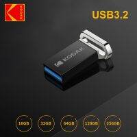 KODAK USB3.2 Pendrive ดั้งเดิม K113แฟลช USB โลหะแฟลชไดรฟ์ USB มินิไดรฟ์ปากการูปกุญแจความเร็วสูง140เมกะไบต์/วินาที32GB 64GB 128GB สำหรับแล็ปท็อปรถยนต์