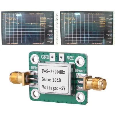 เครื่องขยายสัญญาณวิทยุเครื่องขยายเสียง RF บรอดแบนด์เสียงรบกวนต่ำรับ20dB LNA 5-3500MHz พร้อมเปลือกป้องกัน