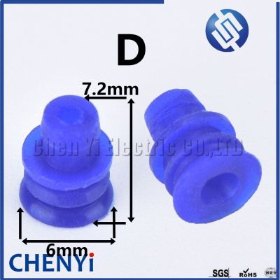 Holiday Discounts 100 Pcs 0.6/1/1.5/1.8/3.5/6.3/9.5Mm Car Wire Connector Waterproof Ring Circle Ruer Seal Hollow Plug Silicone Sheath Cap