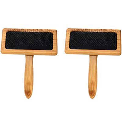 Wooden Carding Brushes Carding Brushes Tassel Brush Needle Felting Cleaner Comb with Handle Professional Needle Felting Hand Carders for Spinning