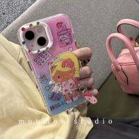 เคสไอโฟนน่ารัก ญี่ปุ่นและเกาหลีหนังสีดำผมหางม้าKtแมวเหมาะสำหรับApple 14 เคสโทรศัพท์มือถือiPhone 13 ใหม่ 13Promaxนุ่ม 12 หญิง 11